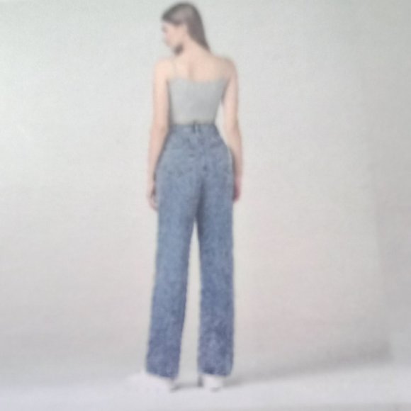 NWT SIMPLE SOCIETY Patchwork Boho Vintage Inspired High-Rise Baggy Jeans Sz 7/28 - Picture 3 of 8